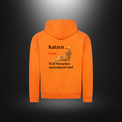 Classic Zipper Hoodie Unisex - Katzen .. Psssst .. Weil Menschen anstrengend sind