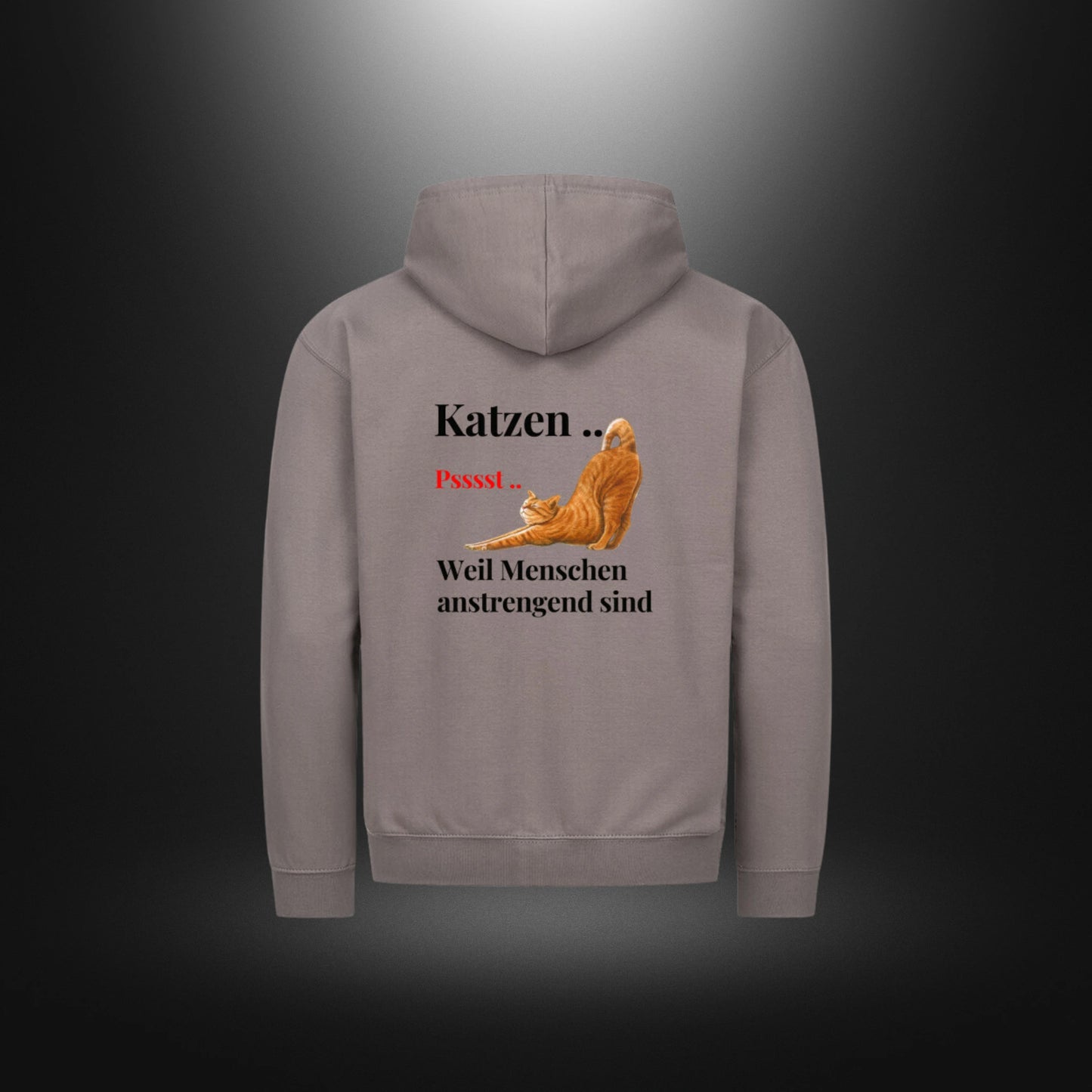 Classic Zipper Hoodie Unisex - Katzen .. Psssst .. Weil Menschen anstrengend sind