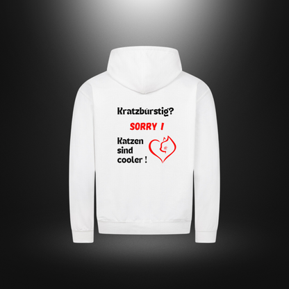 Classic Zipper Hoodie Unisex - Kratzbürstig? SORRY ! Katzen sind cooler !