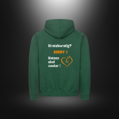 Classic Zipper Hoodie Unisex - Kratzbürstig? SORRY ! Katzen sind cooler !