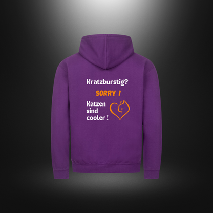 Classic Zipper Hoodie Unisex - Kratzbürstig? SORRY ! Katzen sind cooler !