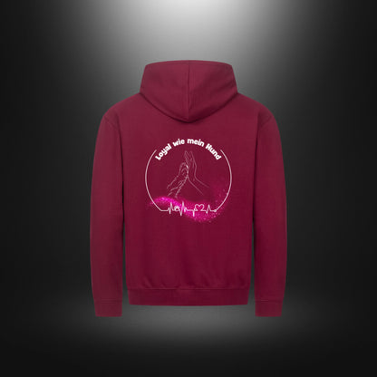 Classic Zipper Hoodie Unisex - Loyal wie mein Hund