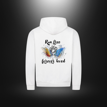 Classic Zipper Hoodie Unisex - Run free forever loved Hund