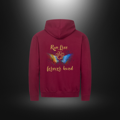 Classic Zipper Hoodie Unisex - Run free forever loved Hund