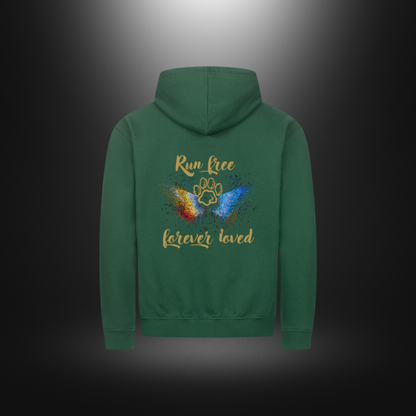 Classic Zipper Hoodie Unisex - Run free forever loved Hund