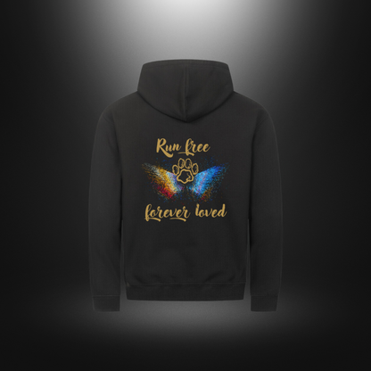 Classic Zipper Hoodie Unisex - Run free forever loved Hund