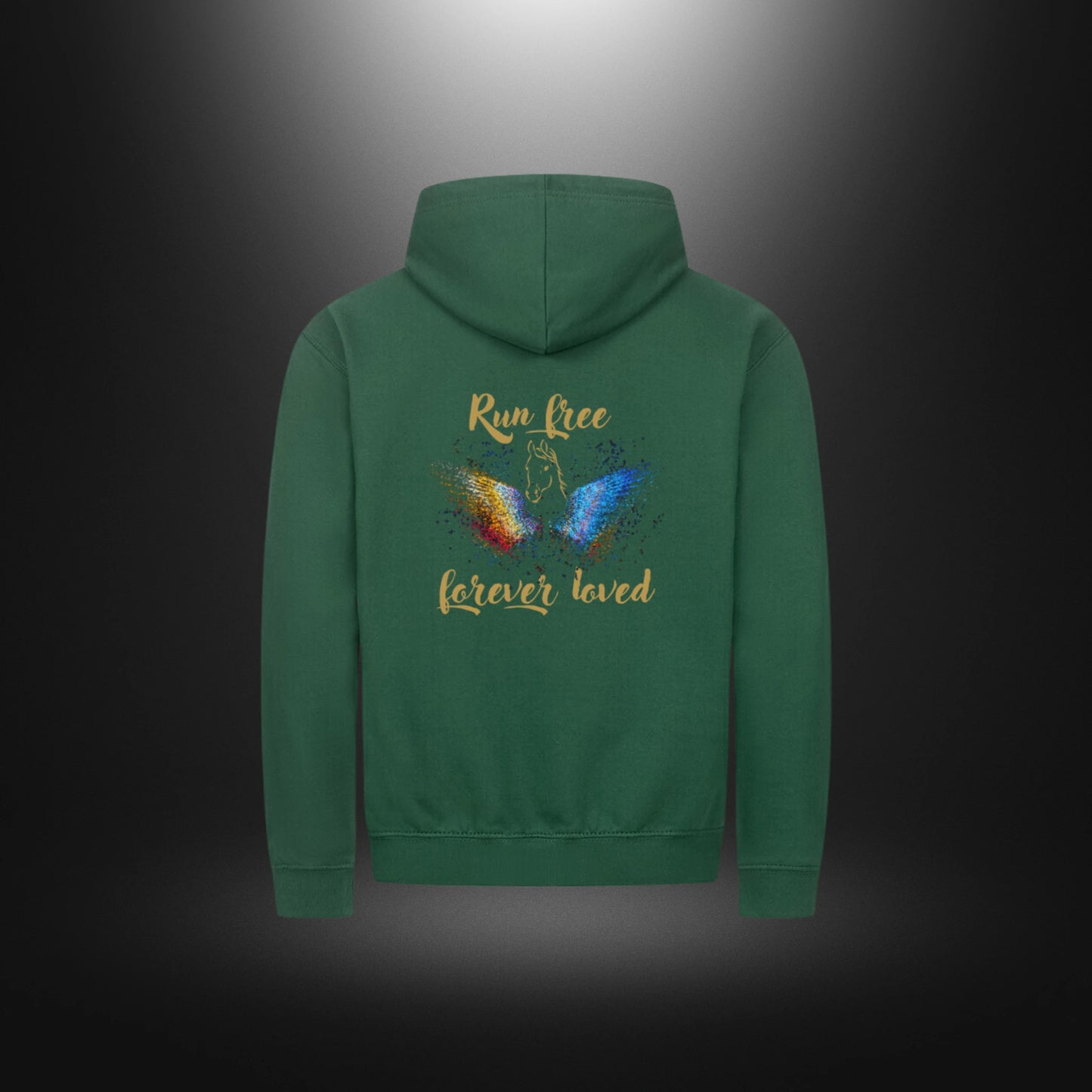 Classic Zipper Hoodie Unisex - Run free forever loved Pferd