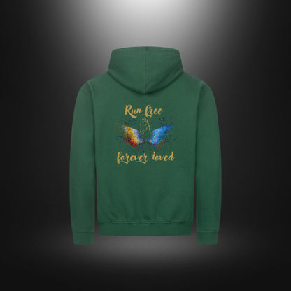Classic Zipper Hoodie Unisex - Run free forever loved Pferd