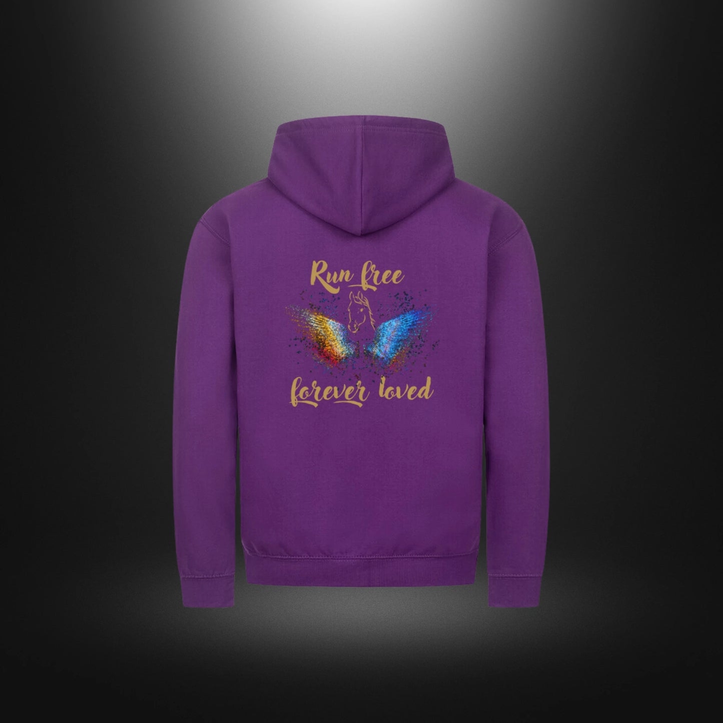 Classic Zipper Hoodie Unisex - Run free forever loved Pferd