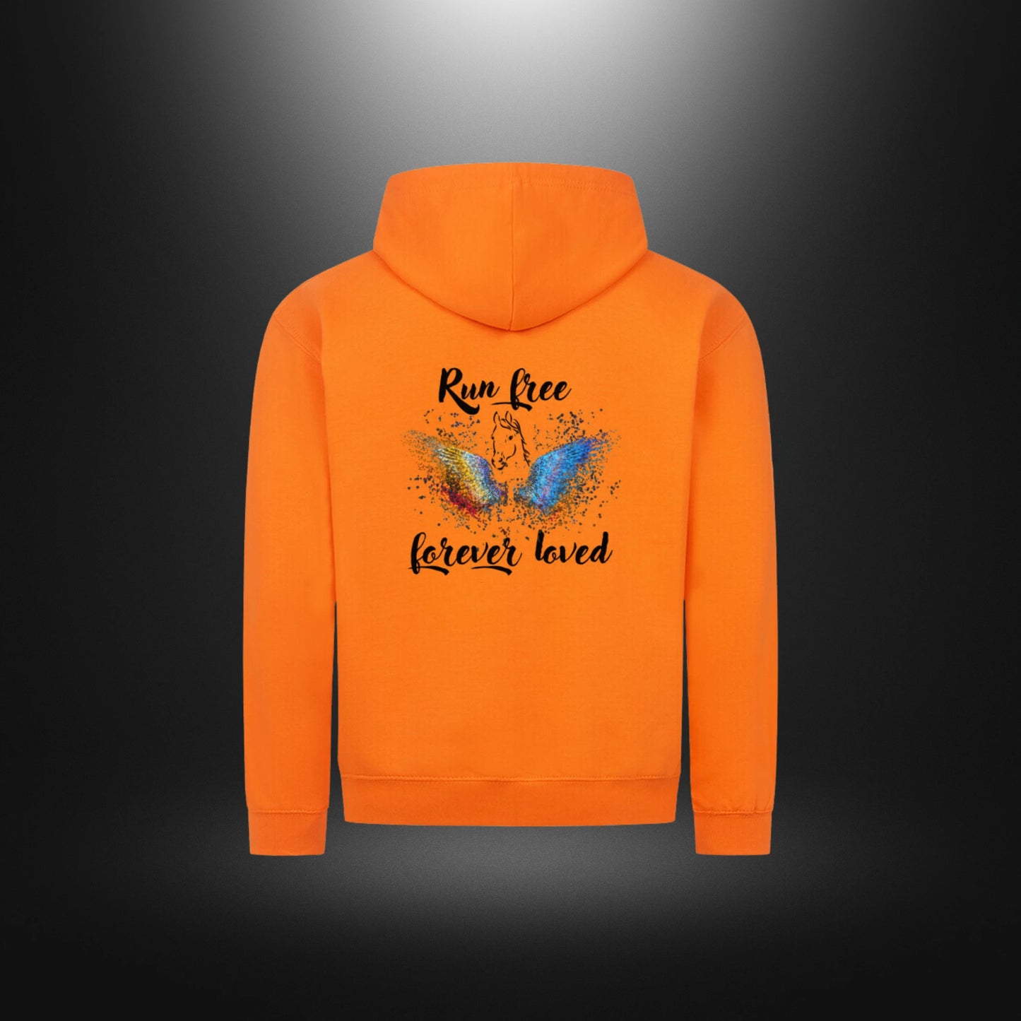 Classic Zipper Hoodie Unisex - Run free forever loved Pferd