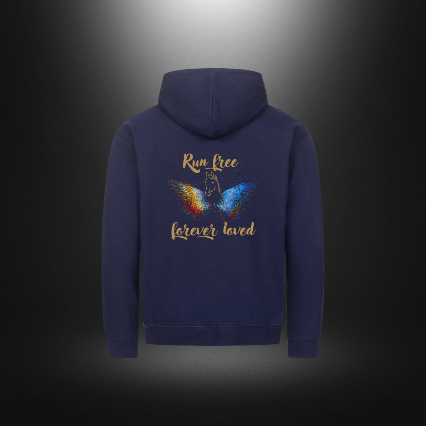 Classic Zipper Hoodie Unisex - Run free forever loved Pferd