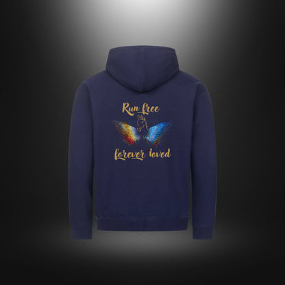 Classic Zipper Hoodie Unisex - Run free forever loved Pferd