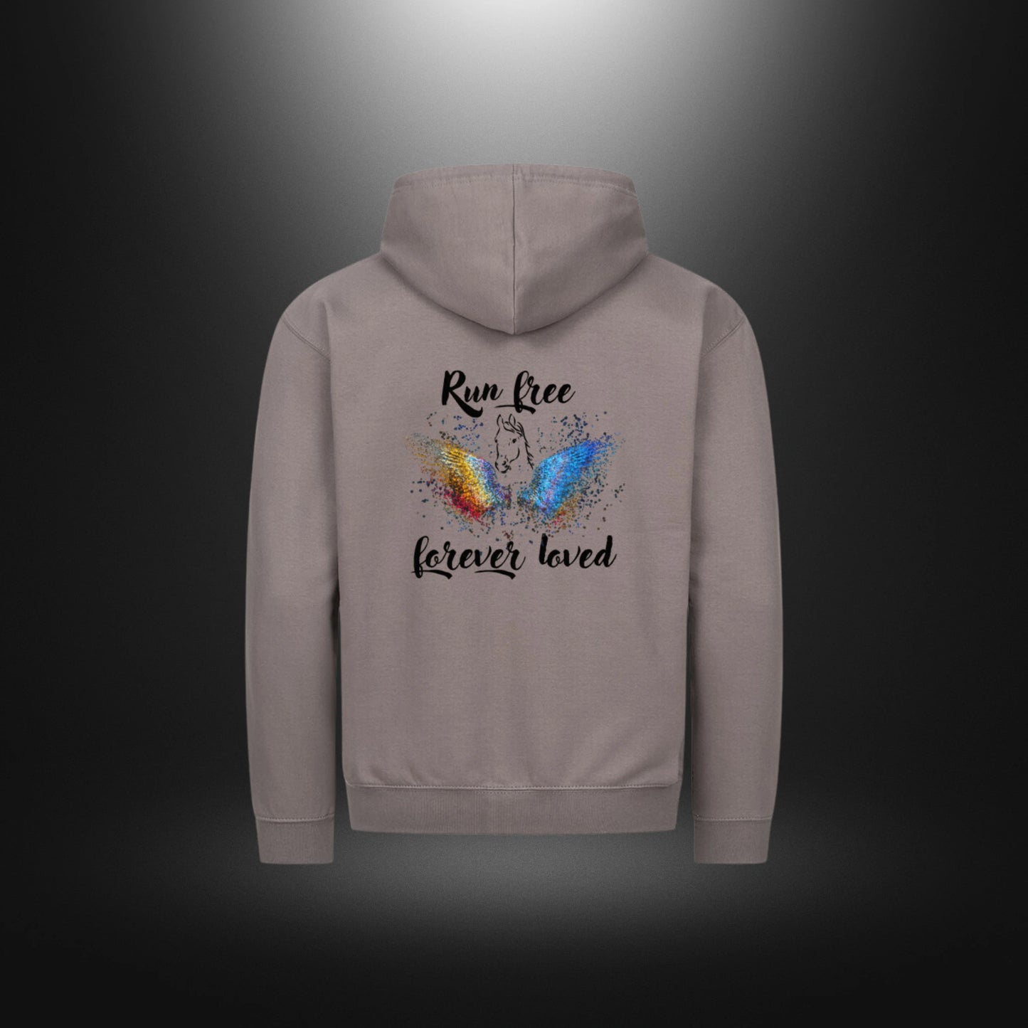 Classic Zipper Hoodie Unisex - Run free forever loved Pferd
