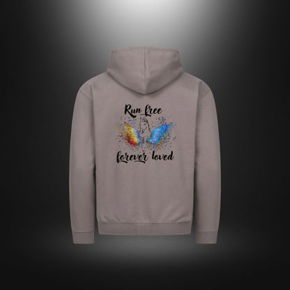 Classic Zipper Hoodie Unisex - Run free forever loved Pferd