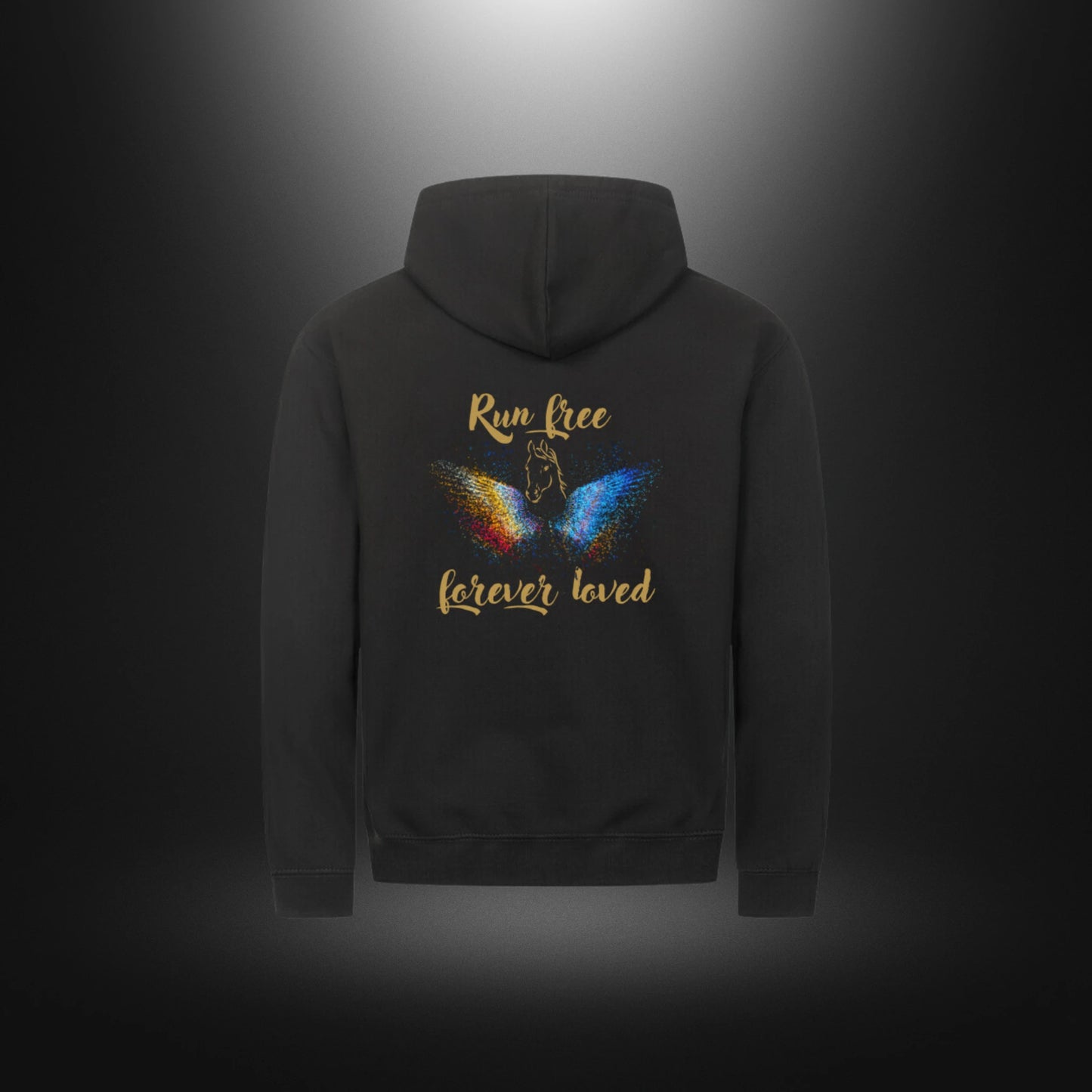 Classic Zipper Hoodie Unisex - Run free forever loved Pferd