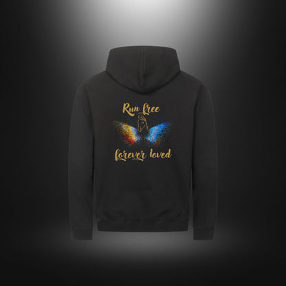 Classic Zipper Hoodie Unisex - Run free forever loved Pferd