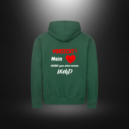 Classic Zipper Hoodie Unisex - VORSICHT ! Mein Herz GEHÖRT ganz allein meinem HUND