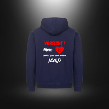 Classic Zipper Hoodie Unisex - VORSICHT ! Mein Herz GEHÖRT ganz allein meinem HUND