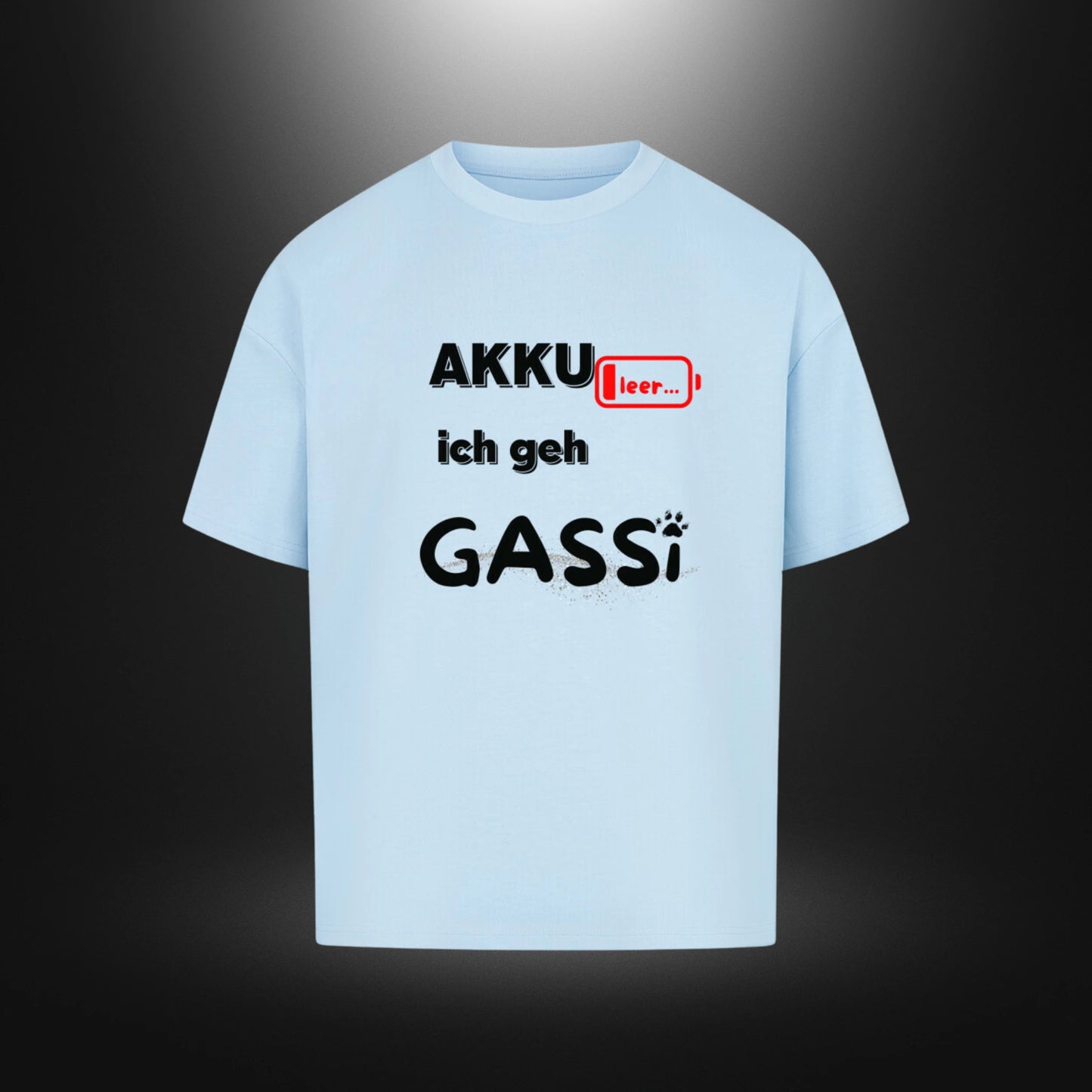 VACANCY Oversized Shirt - AKKU leer ich geh GASSi