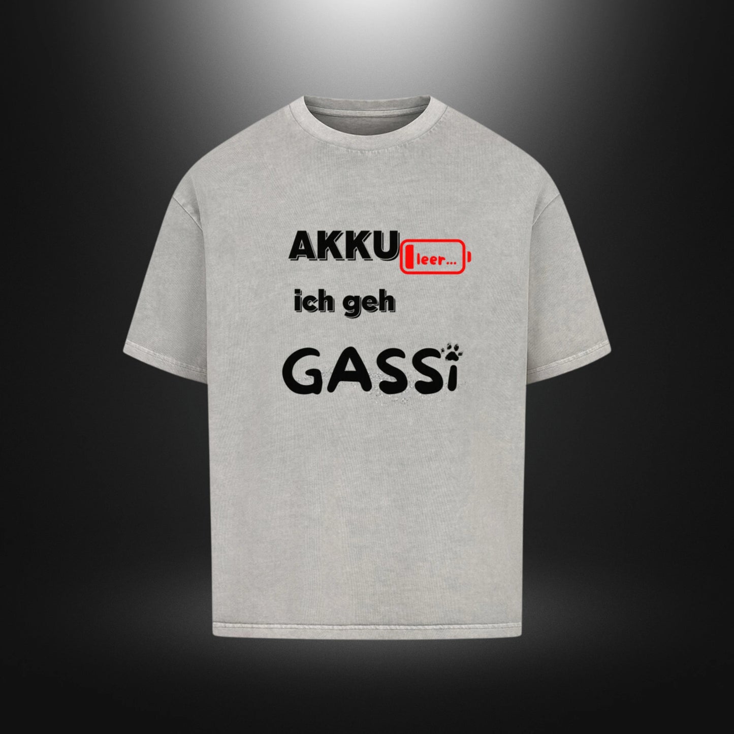 VACANCY Oversized Shirt - AKKU leer ich geh GASSi