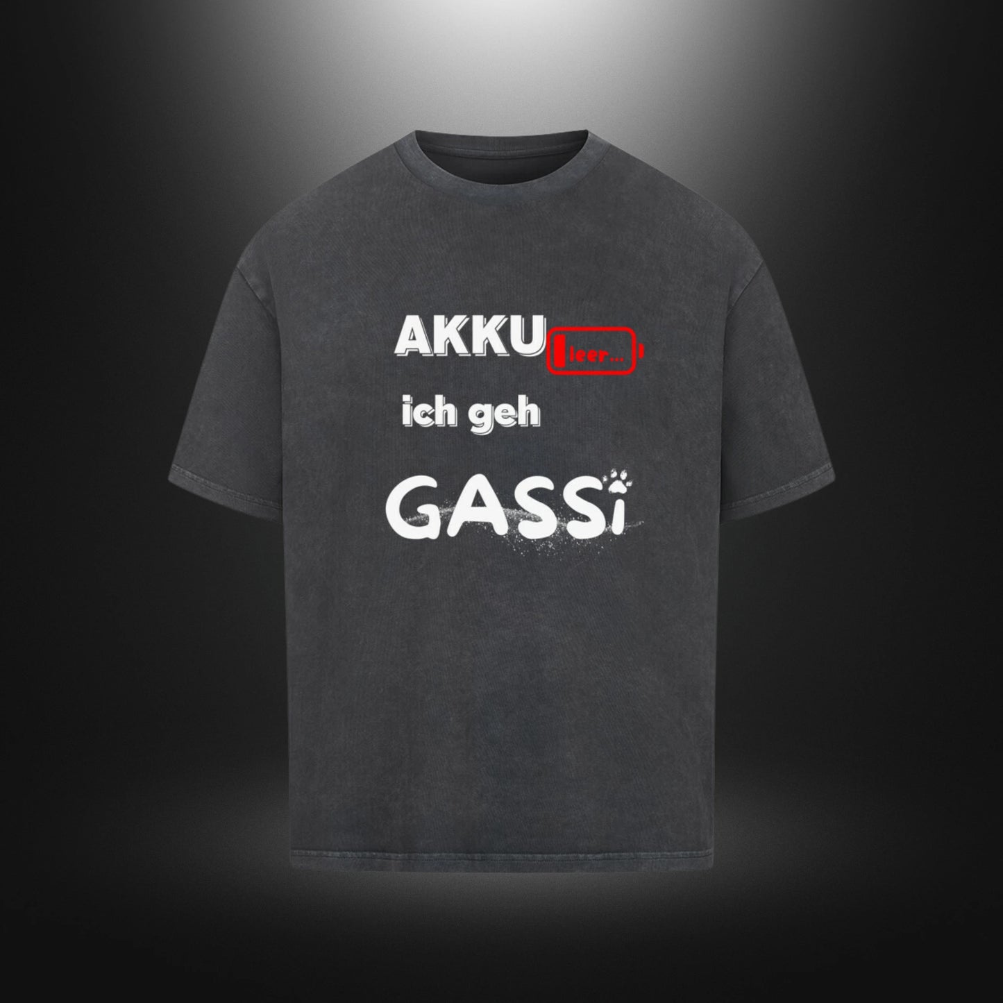 VACANCY Oversized Shirt - AKKU leer ich geh GASSi