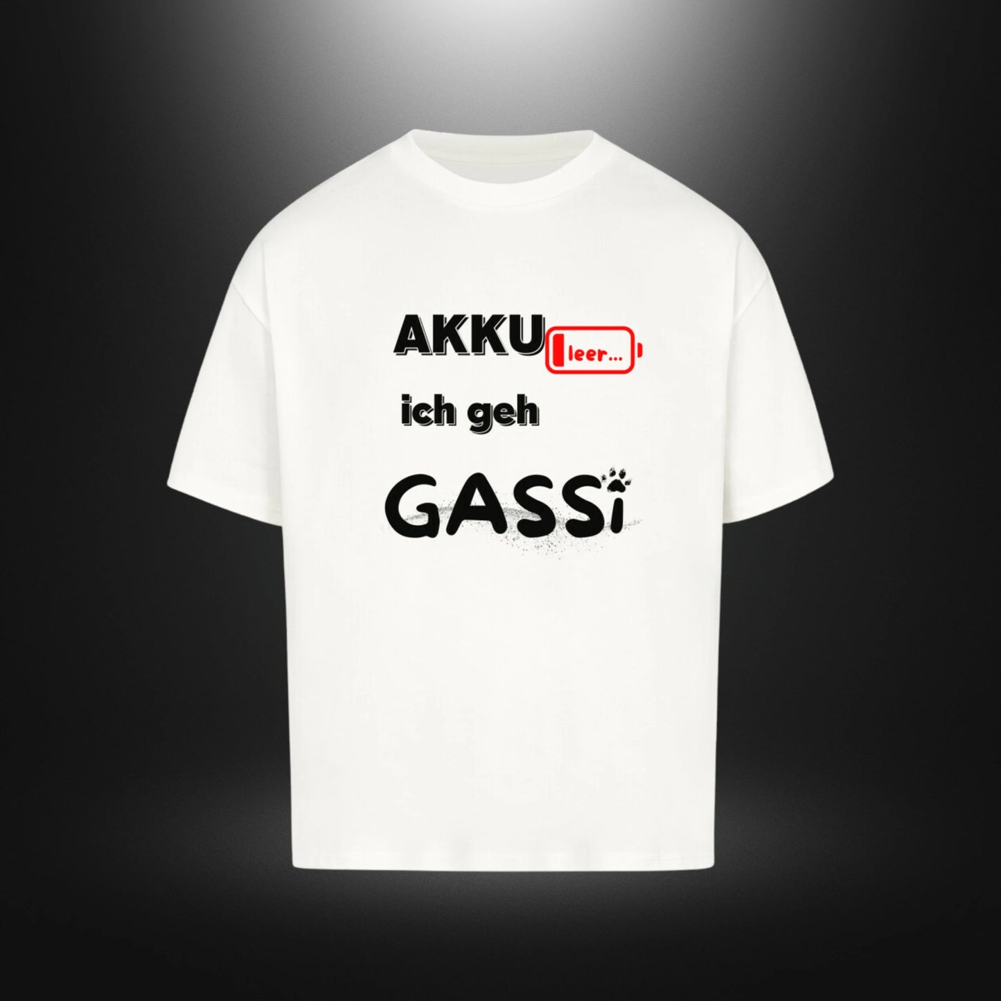 VACANCY Oversized Shirt - AKKU leer ich geh GASSi