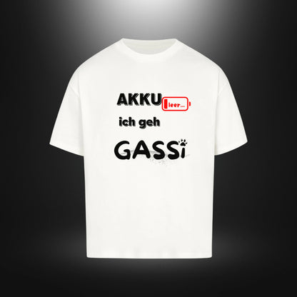 VACANCY Oversized Shirt - AKKU leer ich geh GASSi