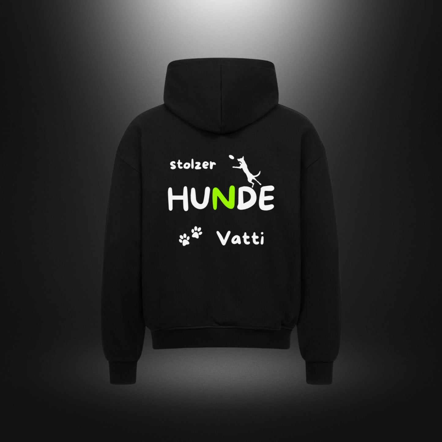 VACANCY Oversized Zipper Hoodie - stolzer HUNDE Vatti