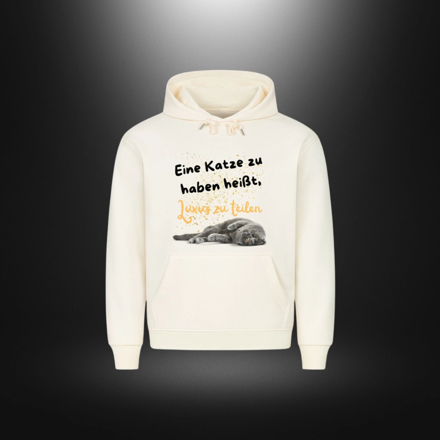 HigherBlanks Premium Hoodie - Eine Katze zu haben heißt, Luxus zu teilen