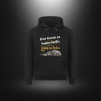 HigherBlanks Premium Hoodie - Eine Katze zu haben heißt, Luxus zu teilen