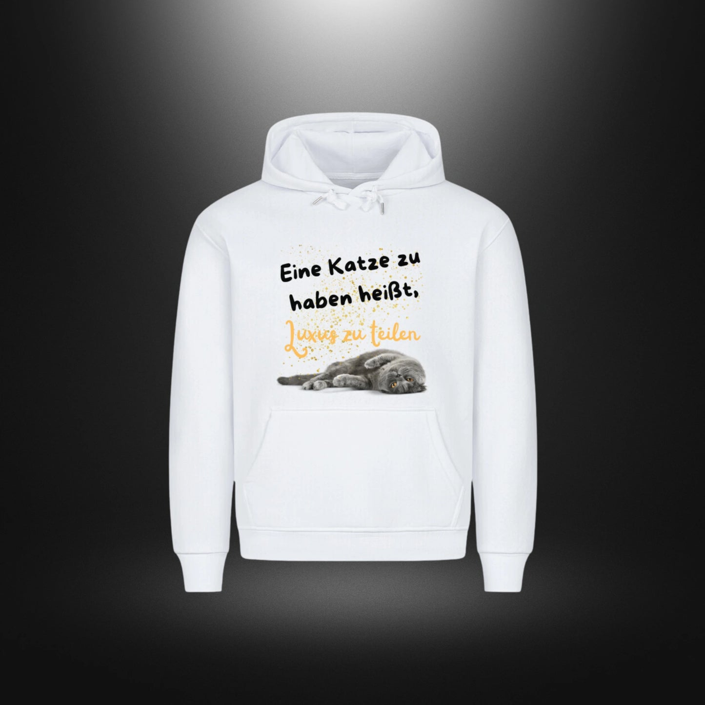 HigherBlanks Premium Hoodie - Eine Katze zu haben heißt, Luxus zu teilen