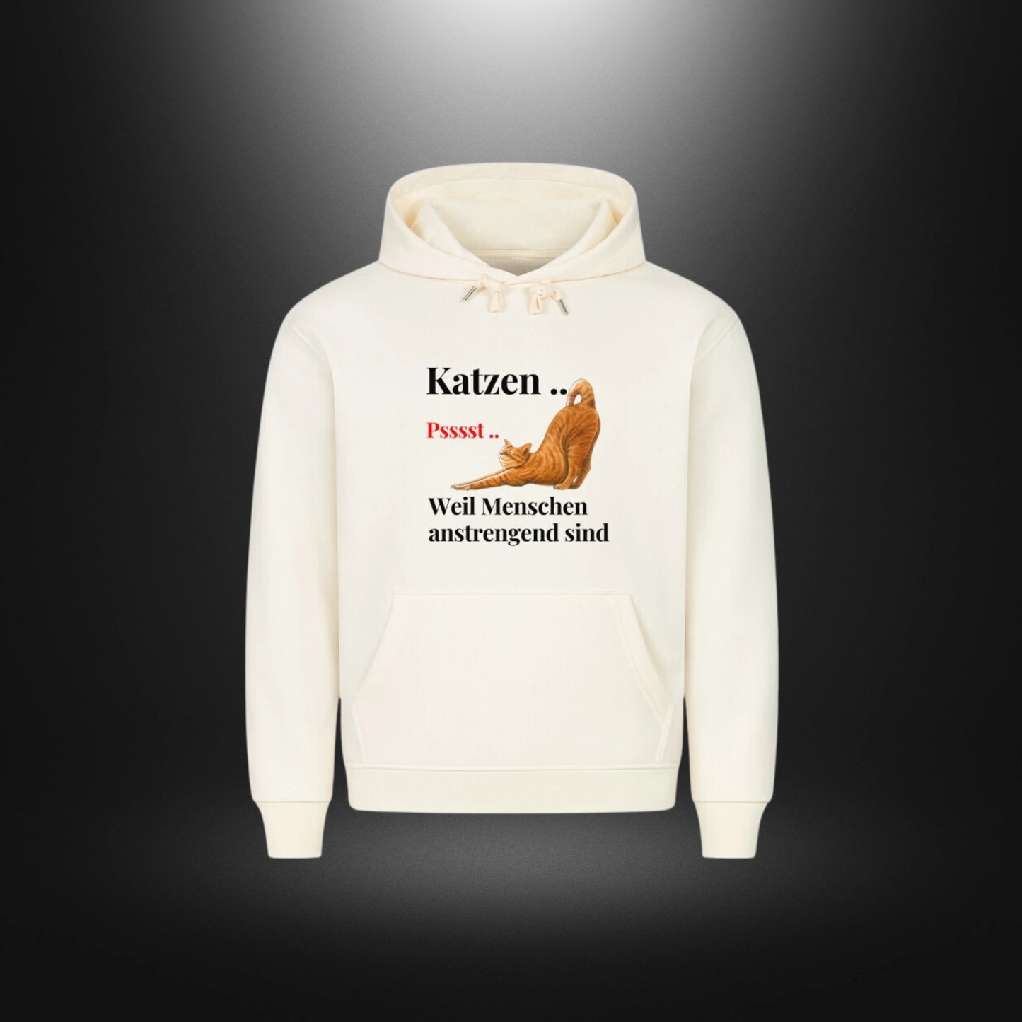 HigherBlanks Premium Hoodie - Katzen .. Psssst .. Weil Menschen anstrengend sind