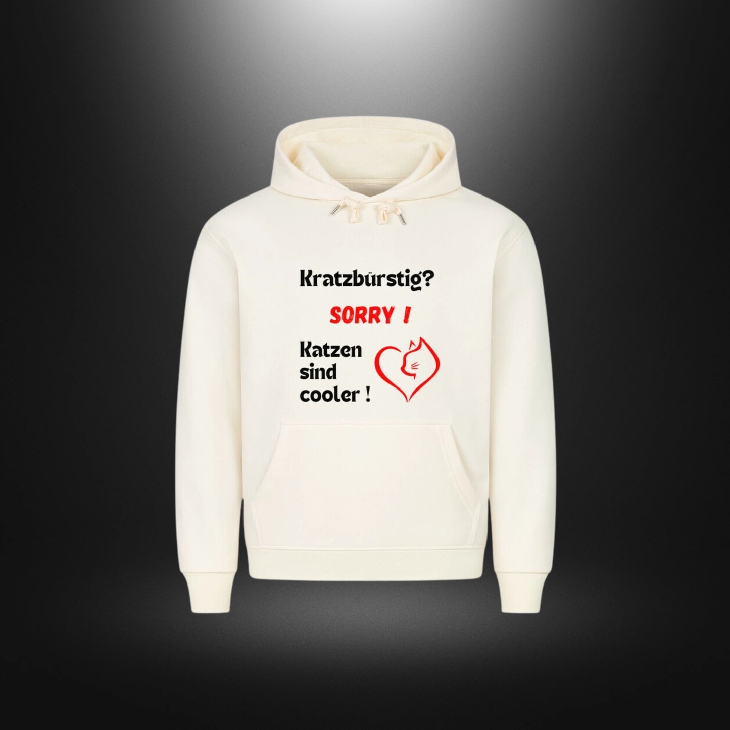 HigherBlanks Premium Hoodie - Kratzbürstig? SORRY ! Katzen sind cooler !