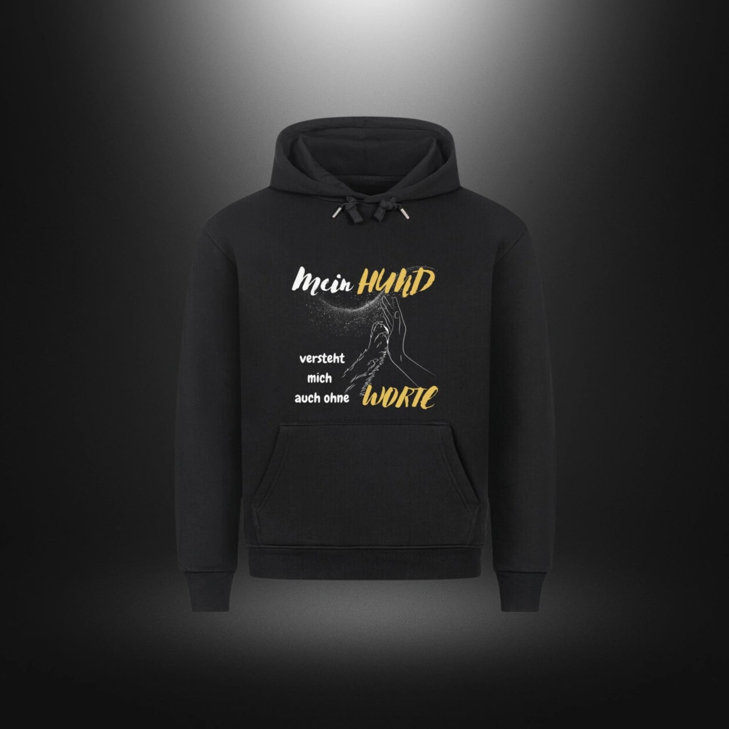 HigherBlanks Premium Hoodie - Mein HUND versteht mich auch ohne WORTE