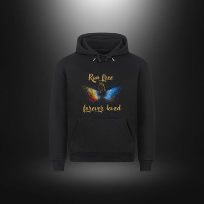 HigherBlanks Premium Hoodie - Run free forever loved Pferd