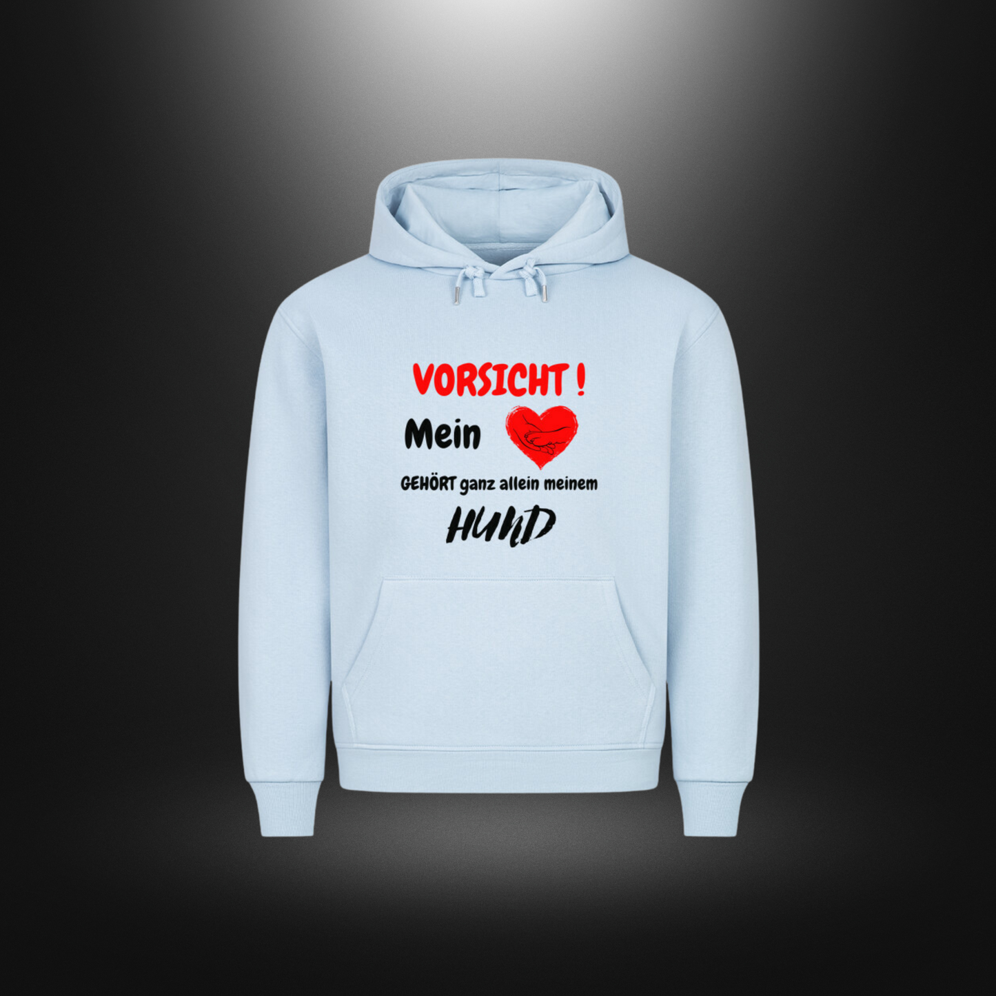 HigherBlanks Premium Hoodie - VORSICHT ! Mein Herz gehört ganz allein meinem Hund