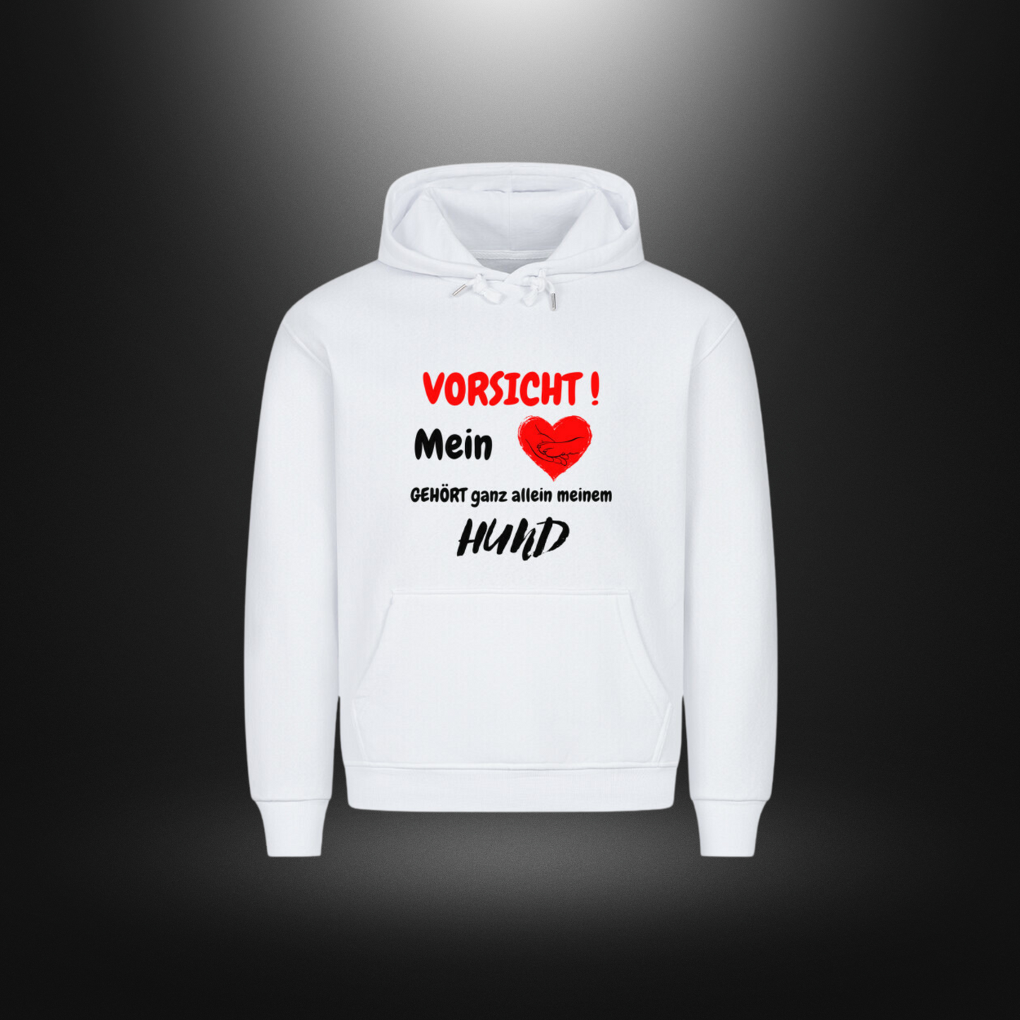 HigherBlanks Premium Hoodie - VORSICHT ! Mein Herz gehört ganz allein meinem Hund
