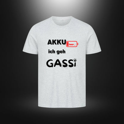 HigherBlanks Premium T-Shirt - AKKU leer .. ich geh GASSi