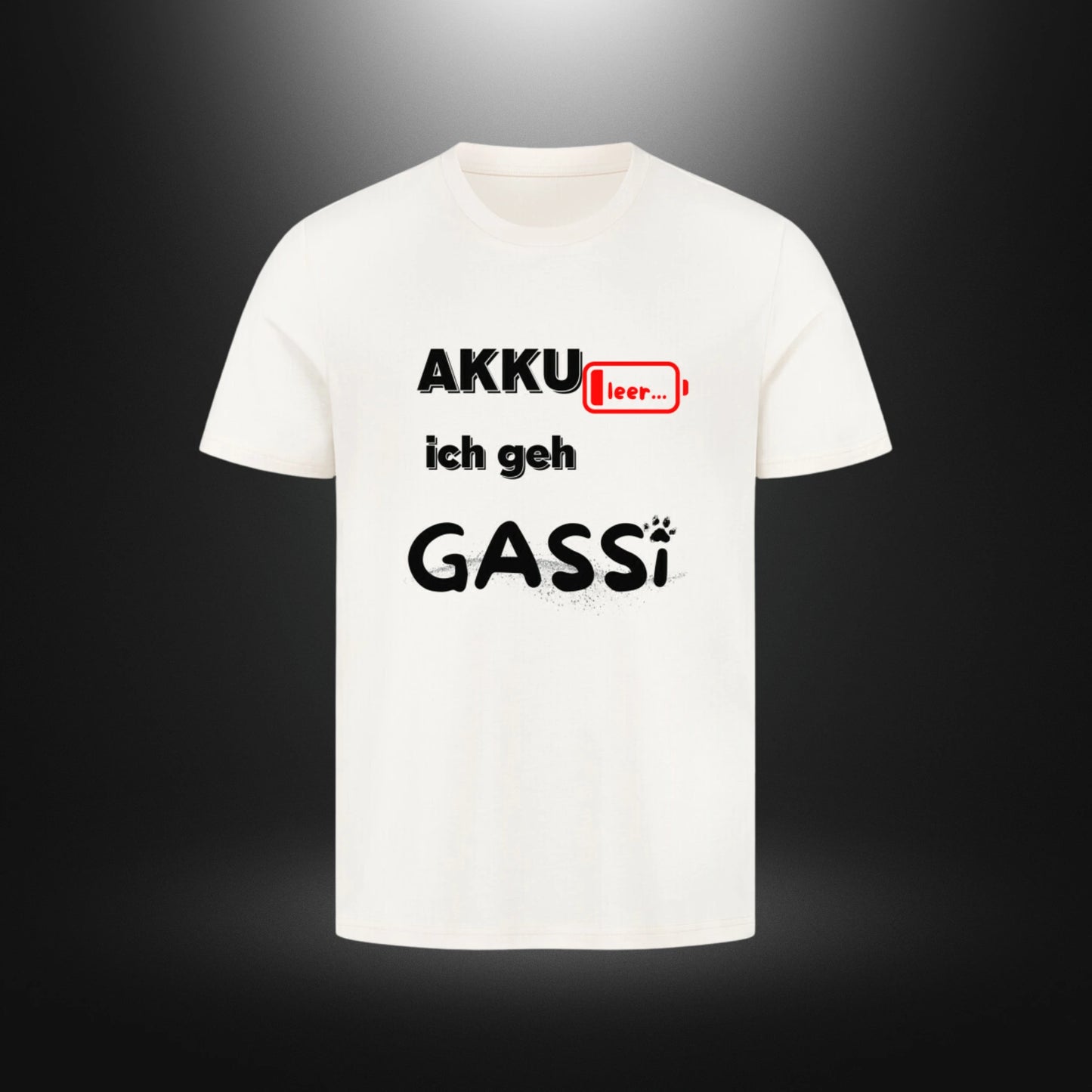 HigherBlanks Premium T-Shirt - AKKU leer .. ich geh GASSi