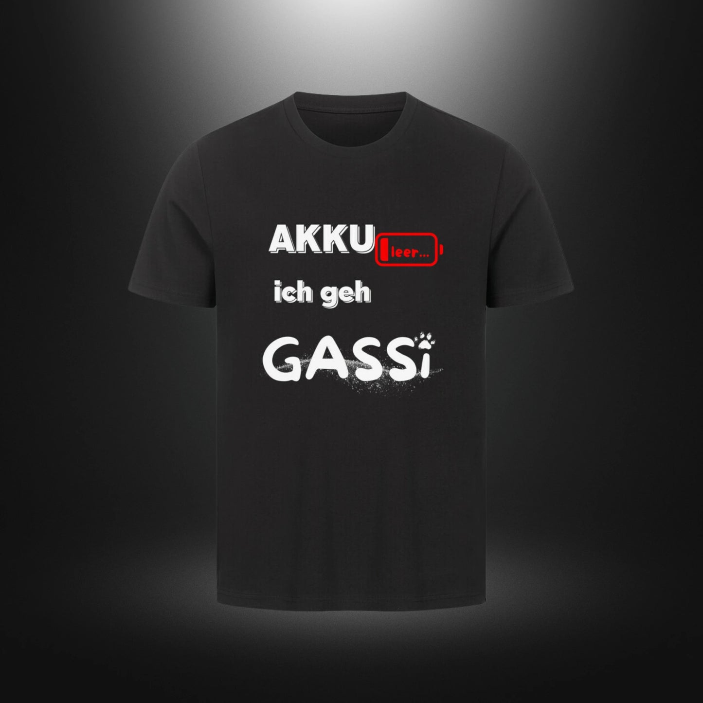 HigherBlanks Premium T-Shirt - AKKU leer .. ich geh GASSi