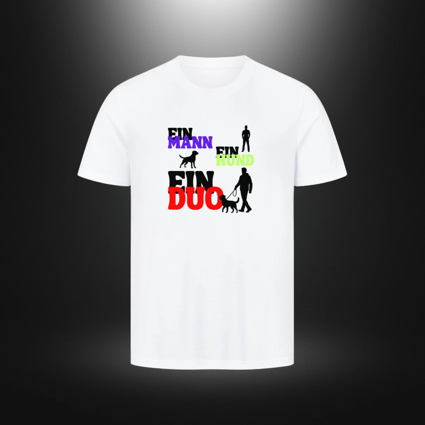 HigherBlanks Premium T-Shirt - EIN MANN EIN HUND EIN DUO