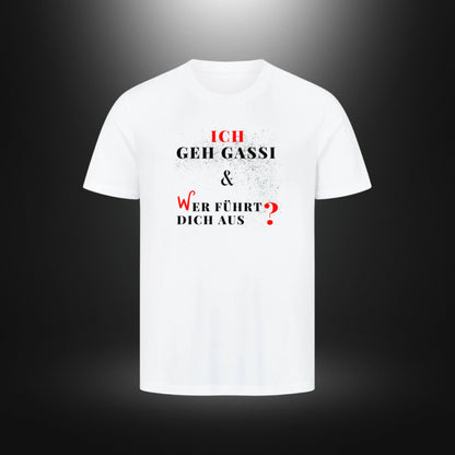 HigherBlanks Premium T-Shirt - ICH GEH GASSI & WER FÜHRT DICH AUS ?