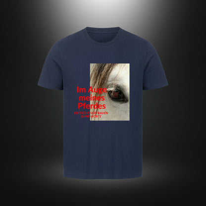 HigherBlanks Premium T-Shirt - Im Auge meines Pferdes ENTSTEHT VERTRAUEN OHNE WORTE