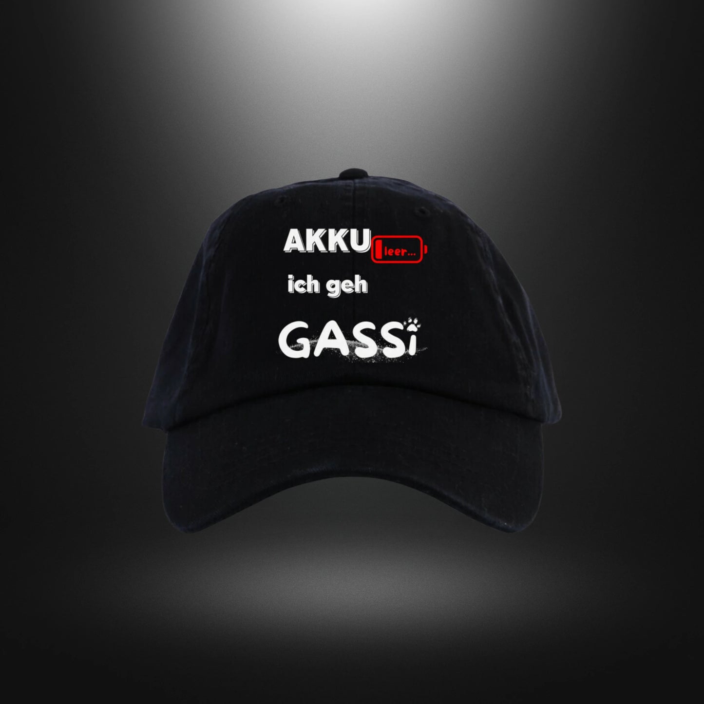 Dad Cap - AKKU leer ich geh GASSI