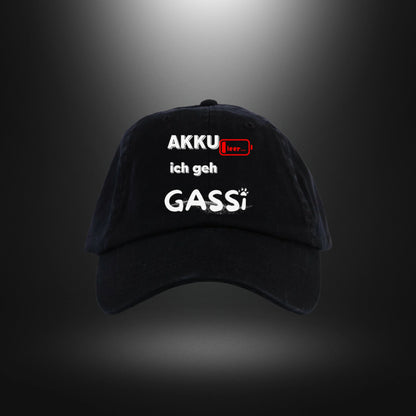 Dad Cap - AKKU leer ich geh GASSI