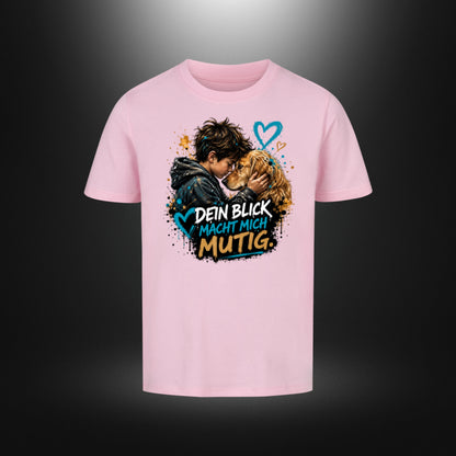 Premium Organic Kinder-T-Shirt DOG BOY Golden Retriever in Pink