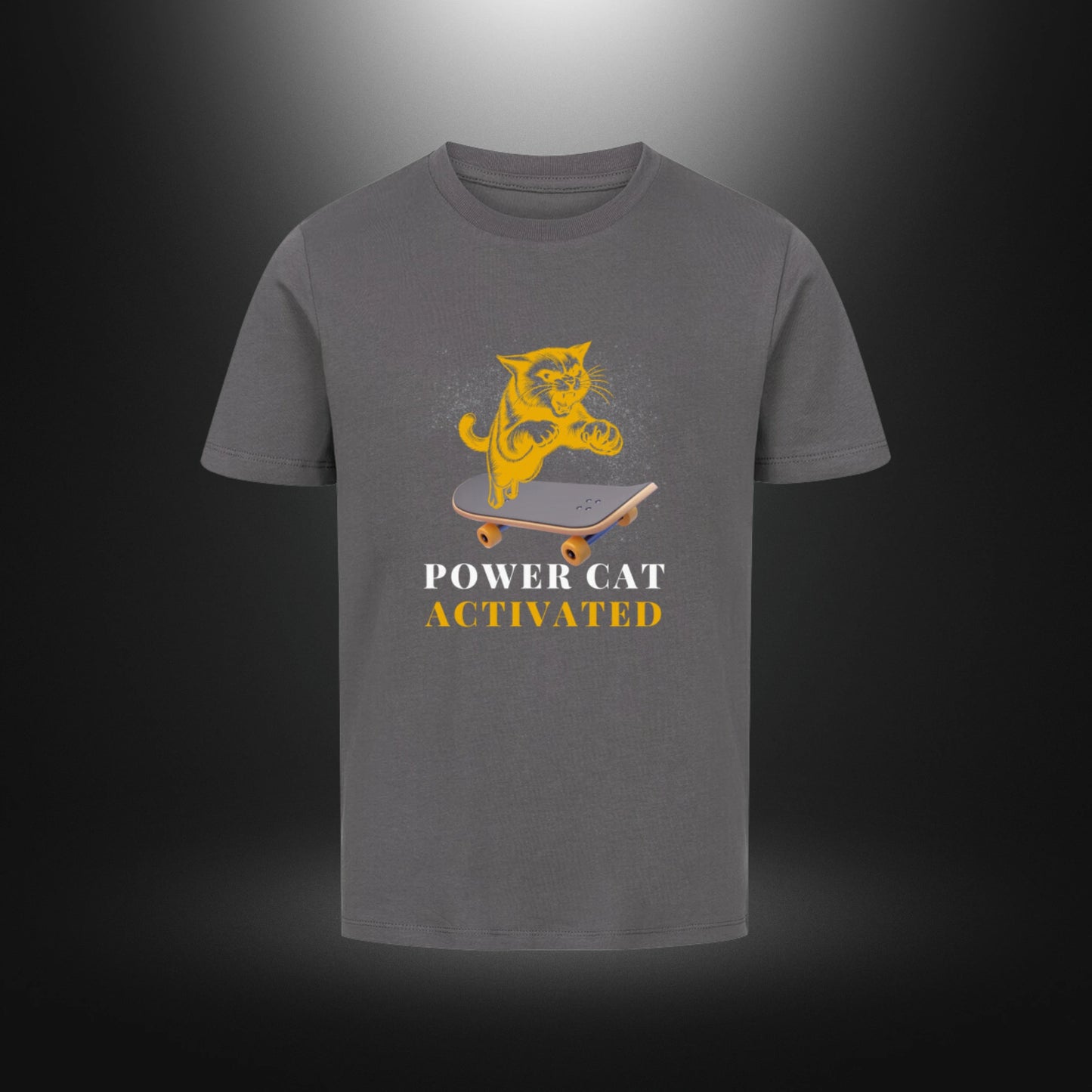 Premium Organic Shirt Kids - POWER CAT ACTIVATED - 3 bis 14 Jahre