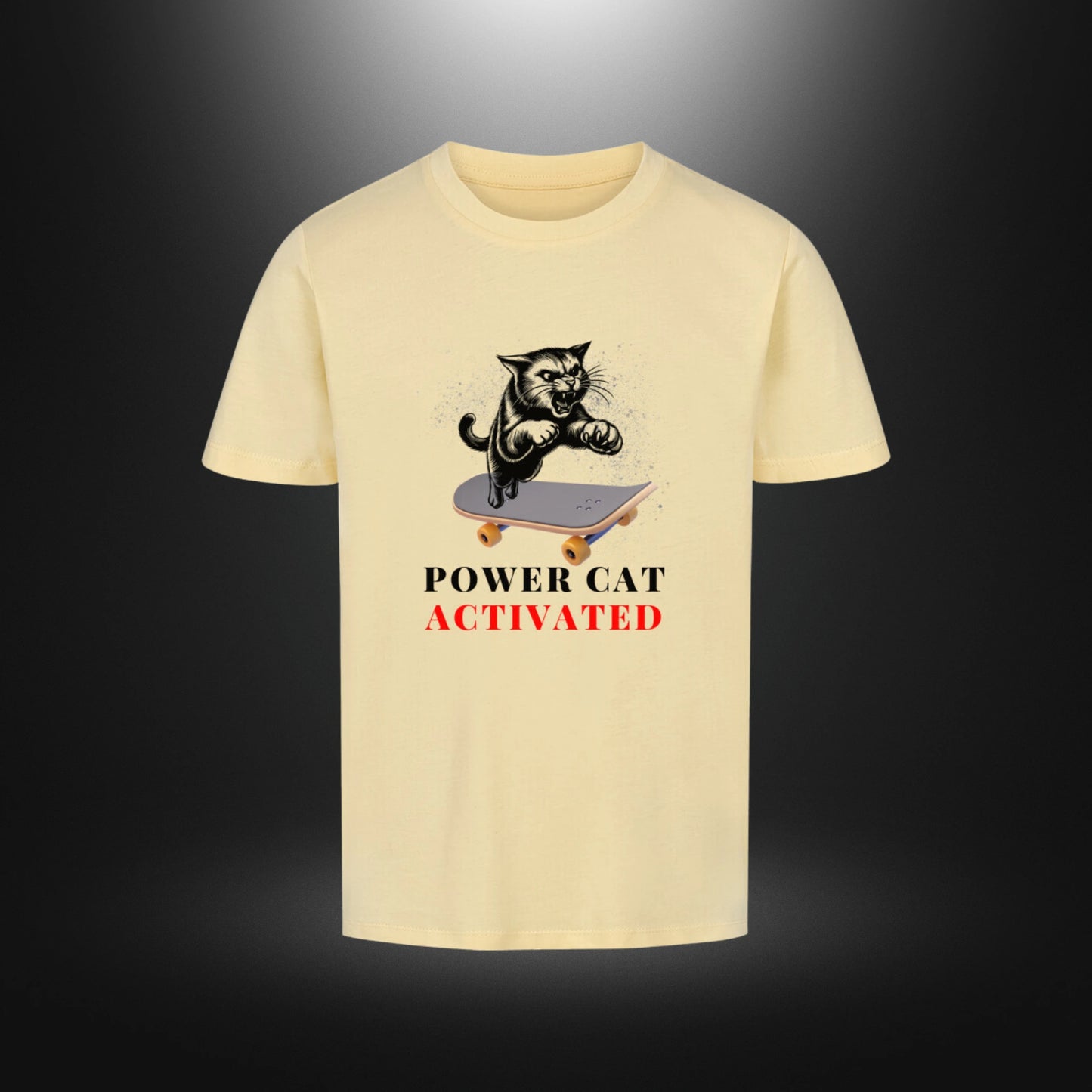 Premium Organic Shirt Kids - POWER CAT ACTIVATED - 3 bis 14 Jahre