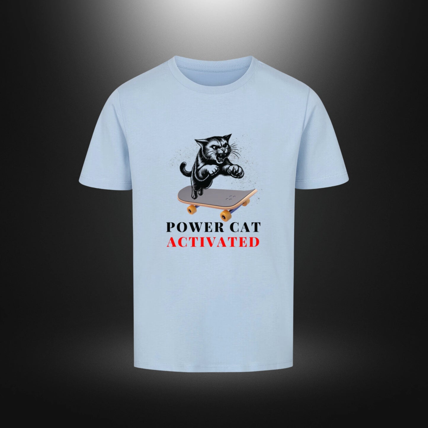 Premium Organic Shirt Kids - POWER CAT ACTIVATED - 3 bis 14 Jahre