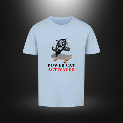 Premium Organic Shirt Kids - POWER CAT ACTIVATED - 3 bis 14 Jahre